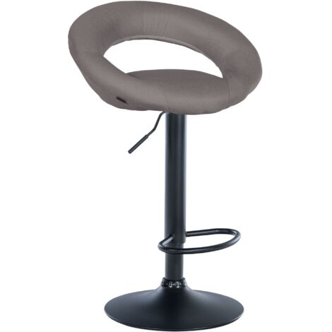 Tabouret de cuisine olinda en tissu gris, schwarz