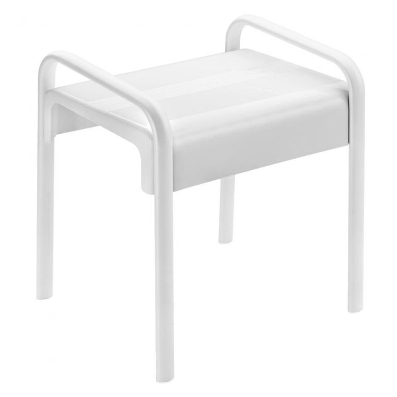 Tabouret de douche Gamme PRO PELLET de sécurité 461 x 526 X 580 mm tube alu Ø 38x25 mm blanc