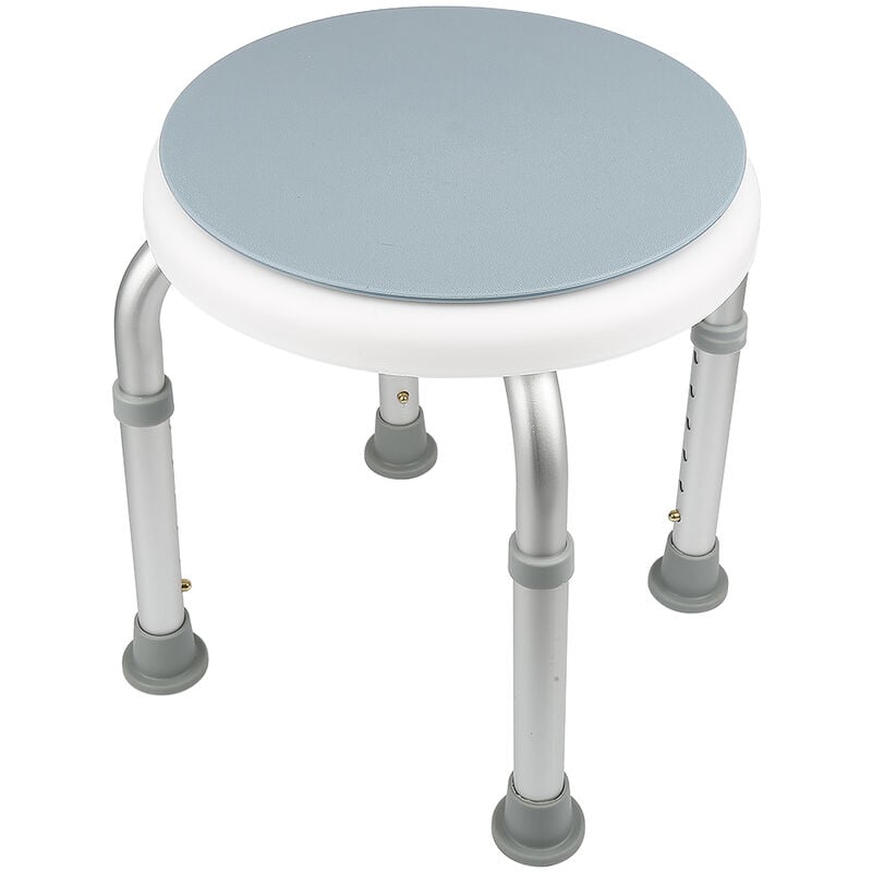 Tabouret de Douche, Ergonomique réglable en Hauteur, Pivotant à 360°, Siège de Douche antidérapant, Siège de Douche Adulte, Sûr et Stable