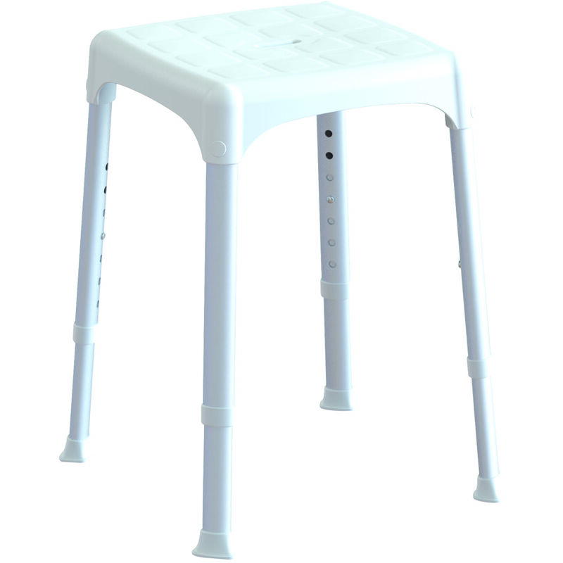 Siège antidérapant tabouret de bain blanc HL.CM.39-54 eh-sta-pp-bx