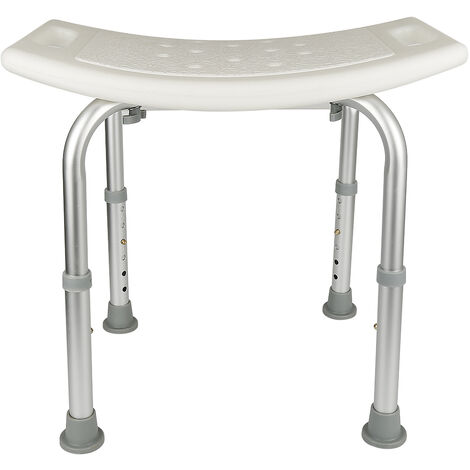 Tabouret de Douche, Ergonomique réglable en Hauteur, Siège de Douche antidérapant, Aide à la Douch, Siège de Douche Adulte, Blanc