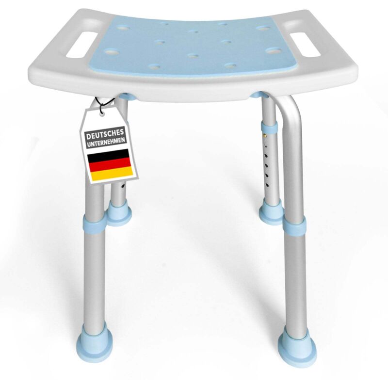 Tabouret de douche et de bain Nora Siège réglable en hauteur, antidérapant et durable pour le bain et la douche