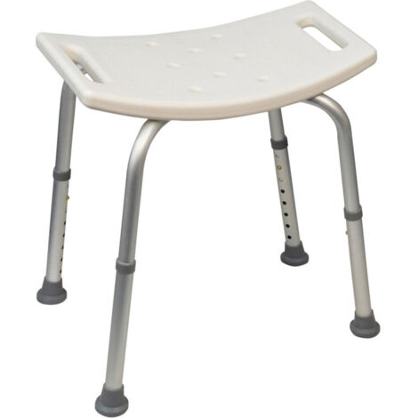 Tabouret de douche incurvé Jill blanc - 29 cm - Blanc