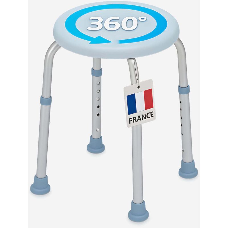 DILECI - Tabouret de douche pivotant PMR