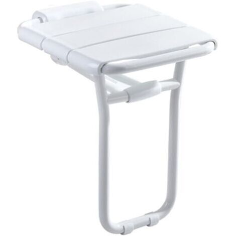 Tabouret de douche pliable en ABS – Fixation murale – Antidérapant – Capacité 120 kg – Dimensions L 40 cm x l 36 cm