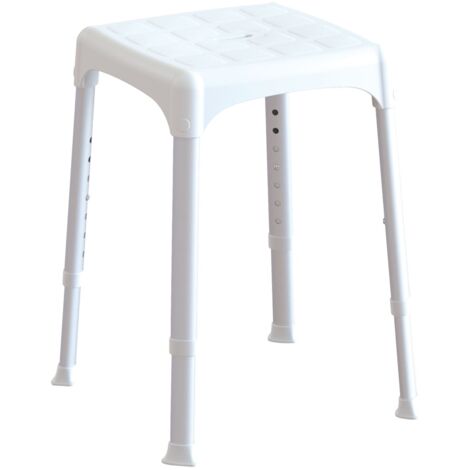 Tabouret de douche sans glissement en aluminium blanc eh-sti-app-bx