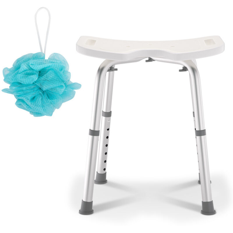 Tabouret de douche,Tabouret de salle de bain,Siège de douche réglable en hauteur tabouret de douche ergonomique pieds antidérapants charge max. 136