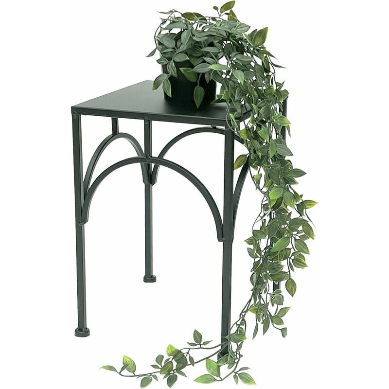 Dandibo - Tabouret de fleurs en métal noir, forme carrée, 33 cm, support de fleurs, colonne de fleurs 96449 m, tabouret de plantes moderne, support