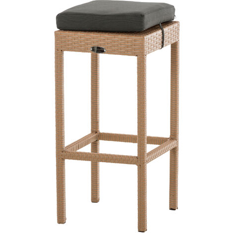 Tabouret de jardin élégant équipé de reproches de Polyrattan dans différentes couleurs