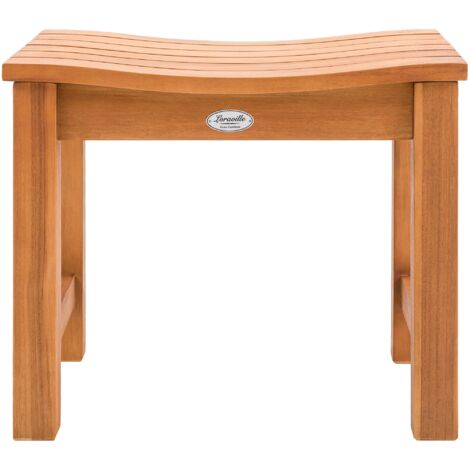 Tabouret de jardin en teck massif repose-pieds ou table d’appoint – Résistant aux intempéries 100008360