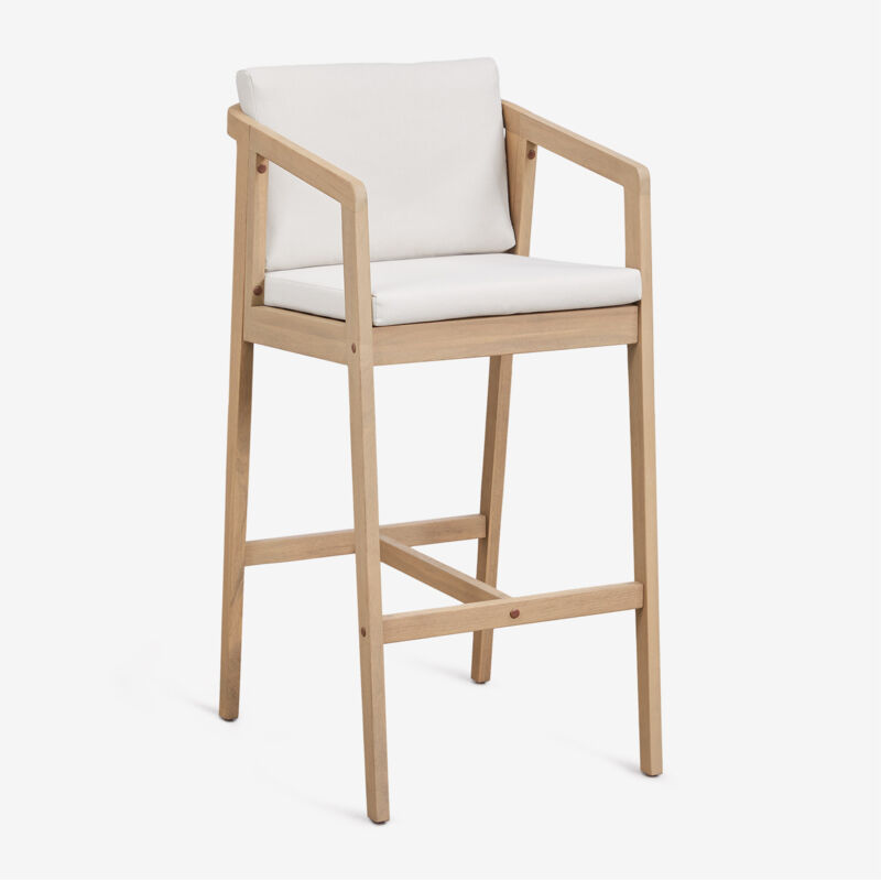 Tabouret de jardin haut en bois d'acacia Kaela SKLUM ↑75 cm