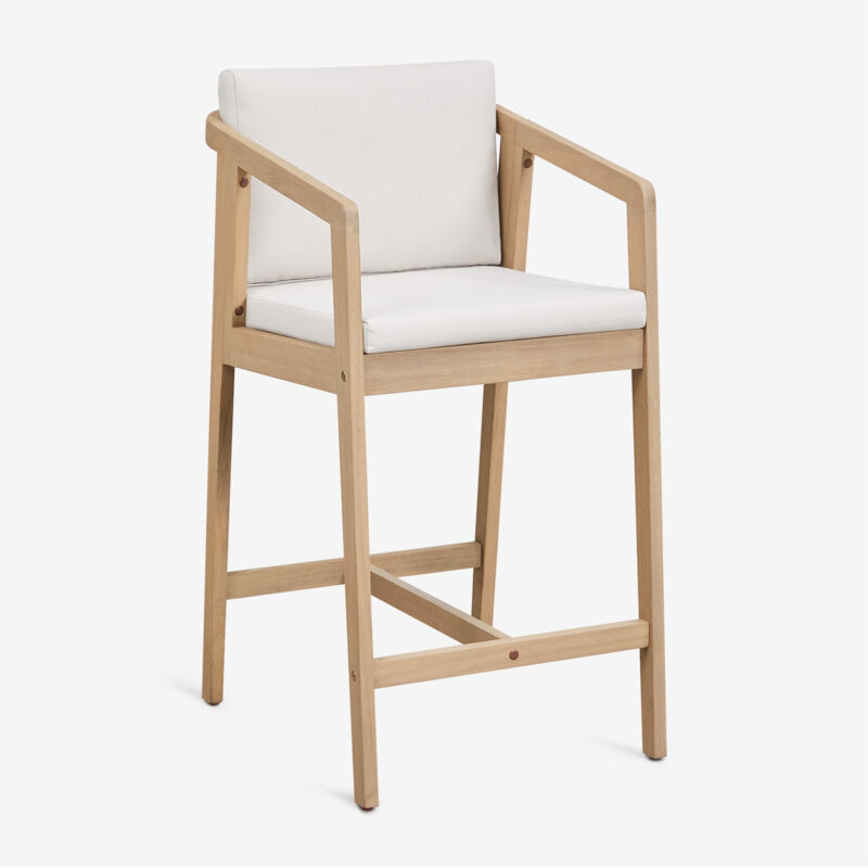 Tabouret de jardin haut en bois d'acacia Kaela SKLUM ↑65 cm