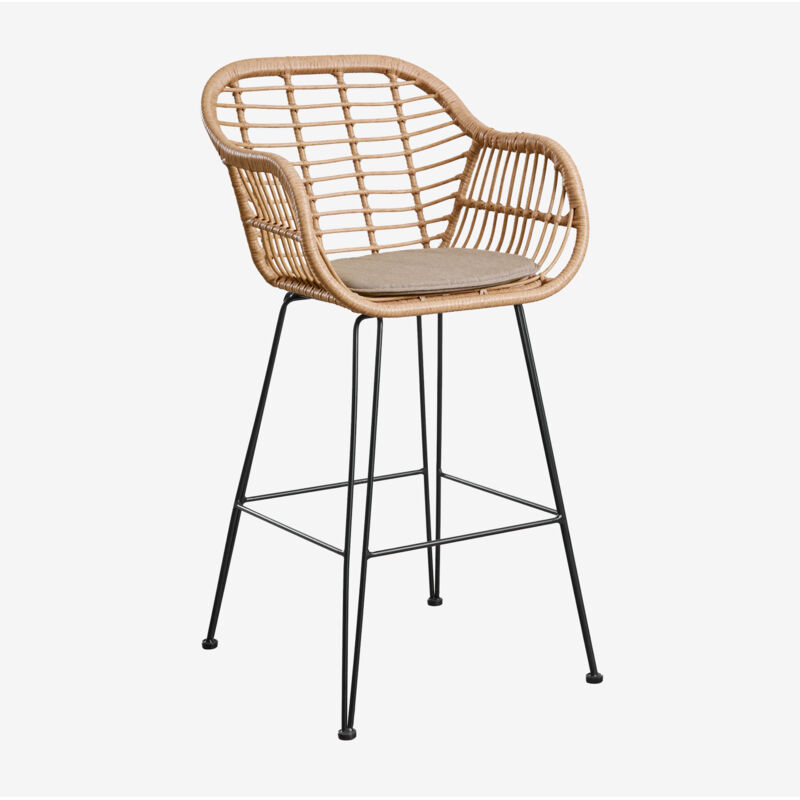 Tabouret de jardin haut en osier synthétique Zole SKLUM ↑75 cm