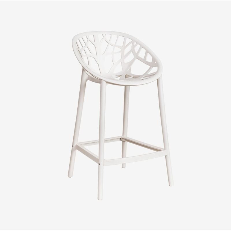 Tabouret Haut de Jardin Ores Sklum Blanc Gardenia ↑65 cm