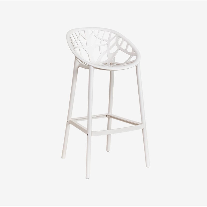 Tabouret Haut de Jardin Ores SKLUM Blanc Gardenia ↑75 cm