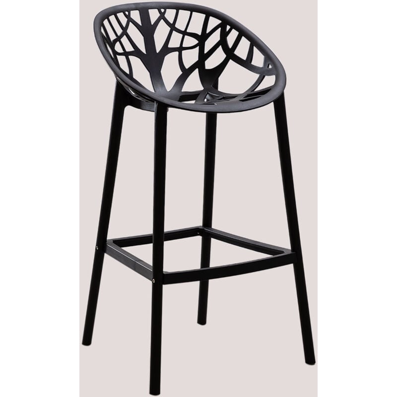 Tabouret Haut de Jardin Ores Polypropylène - Noir ↑75 cm - Sklum