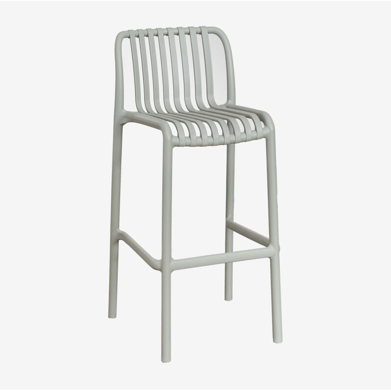 Tabouret de jardin empilable en polypropylène Wendell SKLUM Vert Kaki ↑75 cm