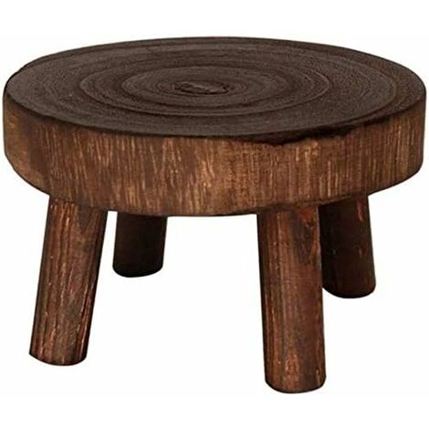 SINGFNH Mini tabourets en bois pour plantes étagère décorative rustique pour bonsaï support vintage en bois pour bureau salle à manger décoration intérieure ou extérieure 