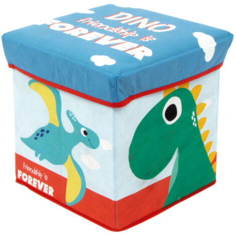 Tabouret de rangement cube - Dinosaures