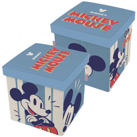 Tabouret de Rangement cube Disney Mickey