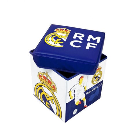 ARDITEX Tabouret de rangement cube Real Madrid CF