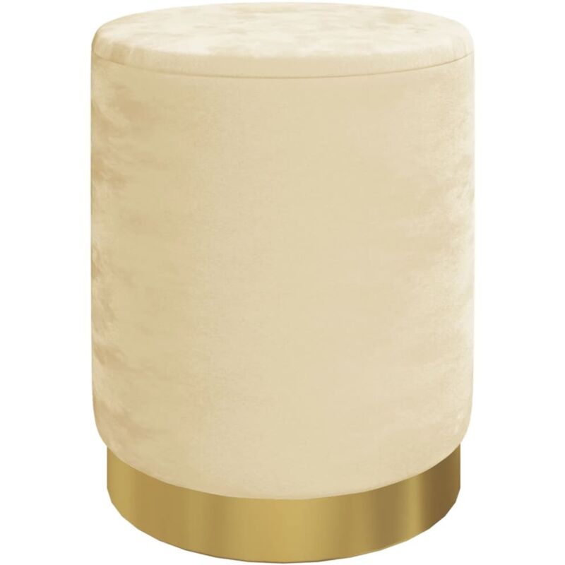 Vidaxl - Tabouret de rangement rond Abricot Velours 31 x 37 cm