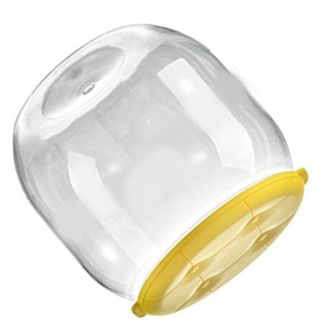Tabouret de Rangement Transparent Multifonction - Sphérique Innovant pour Organiser Jouets et Chaussures - Plastique Durable Jaune