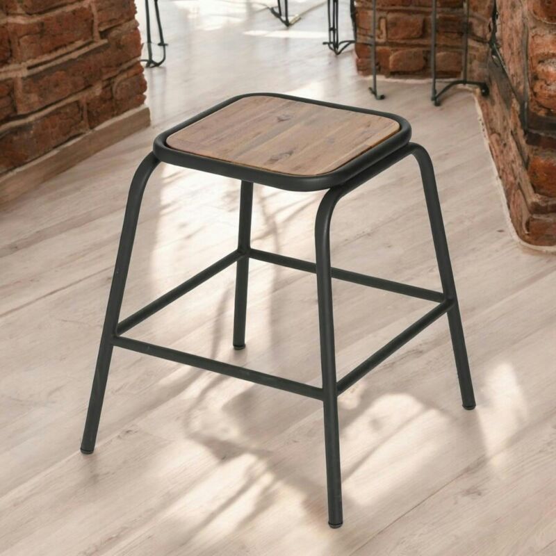 Pier Import - Tabouret de salle à manger bois et métal