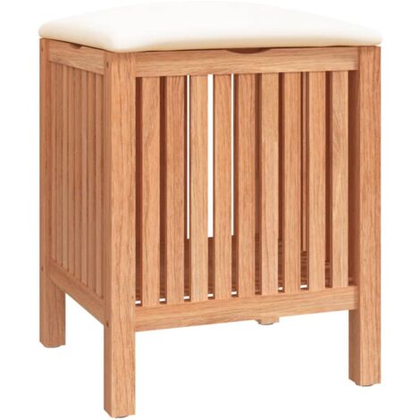 Tabouret de salle de bain 40,5x40x52 Bois massif de noyer