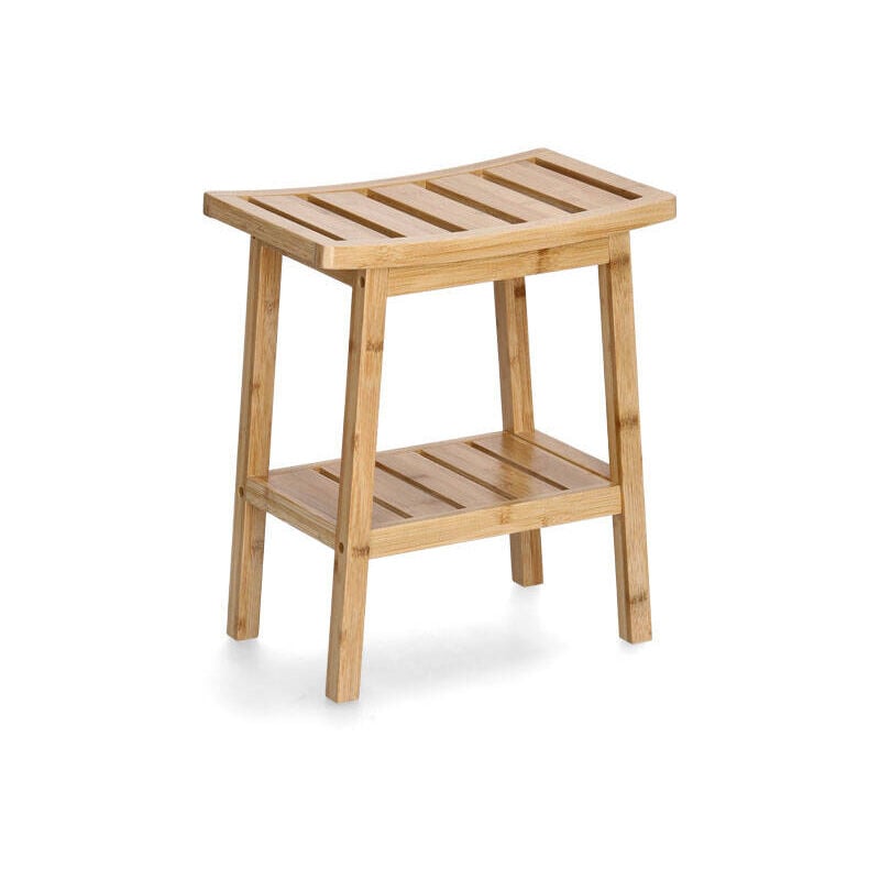 Tabouret de salle de bain avec étagère, 40 x 25 x 46 cm