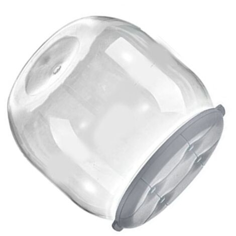 Tabouret de Stockage Transparent - Organisateur Circulaire en Plastique Premium Gris, Dimensions 46cm, Capacité 1310g, Modèle 1, 1 Pièce