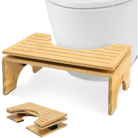 Tabouret de toilette en bambou, marchepied WC en bois, tabouret marchepied tabouret de toilette antidérapant