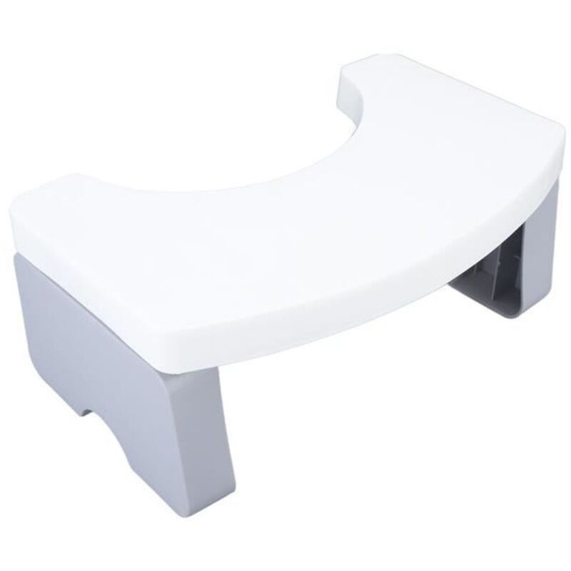 Tabouret de toilette pliable - - Blanc - Polypropylène - 39.5x21.5x17.5 cm - 200 kg