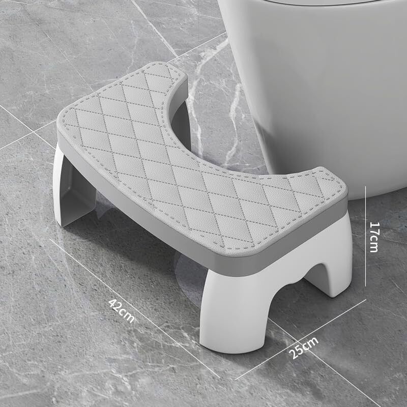 Tabouret de toilette, pour salle de bain, en plastique robuste, portable, 17,8 cm, pour adultes, chaque repose pieds accroupit