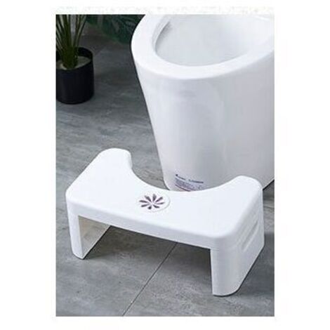 Tabouret de toilette, repose-pieds de toilette, tabouret de toilette physiologique, tabouret de toilette accroupi, banc de toilette, tabouret de toilette (blanc)
