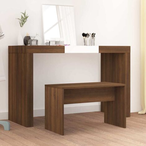 Tabouret de toilette Tabouret de Coiffeuse Chêne marron 70x35x45 cm Bois d'ingénierie 97634