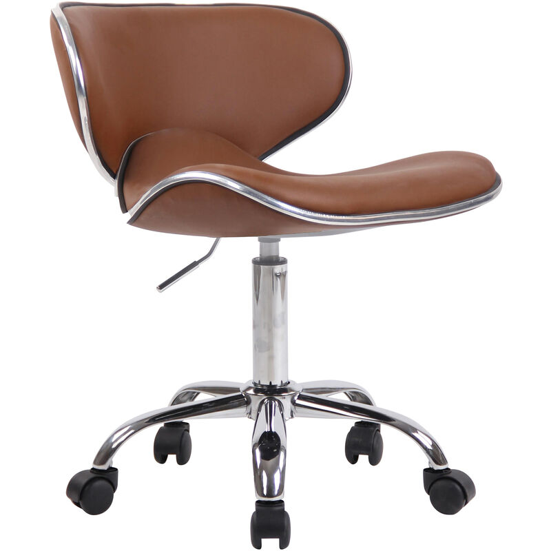Tabouret de travail Las Vegas V2 similicuir marron clair
