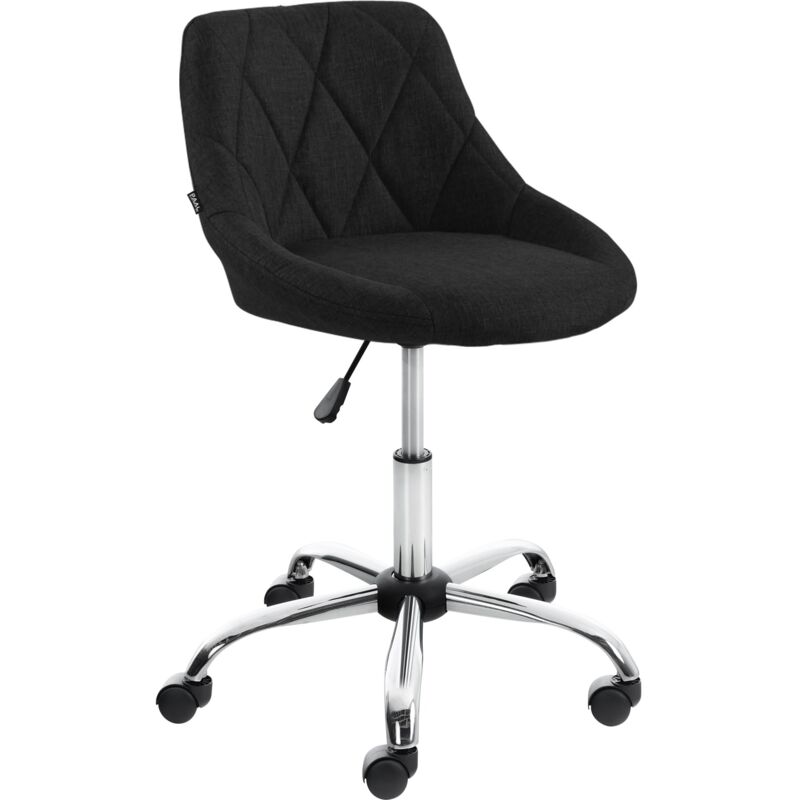 Tabouret de travail du Lazio en noir, tissu