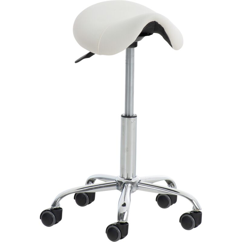 Tabouret de travail Reno similicuir Blanc