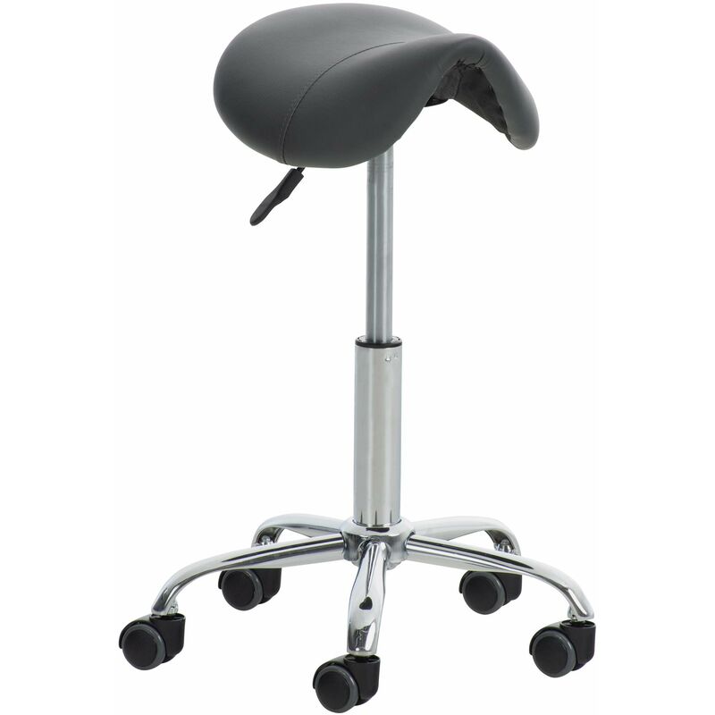 Tabouret de travail Reno similicuir Gris