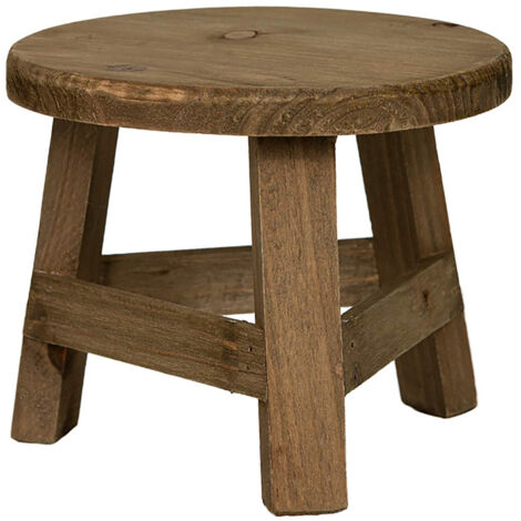Tabouret Décoratif Bois  Support Potted Plants  Dimension 19x19x18 cm  Solid Design  1 Pièce