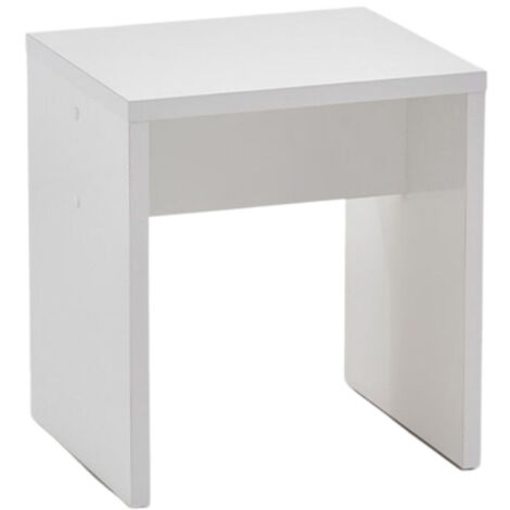 Tabouret Design "Noble" 44cm Blanc Brillant