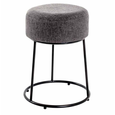 Tabouret Design Rond "Maeva" 46cm Gris