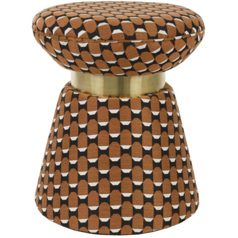 Tabouret design, Tabouret design 45 cm PIN Marron en Metal, BOITE A DESIGN