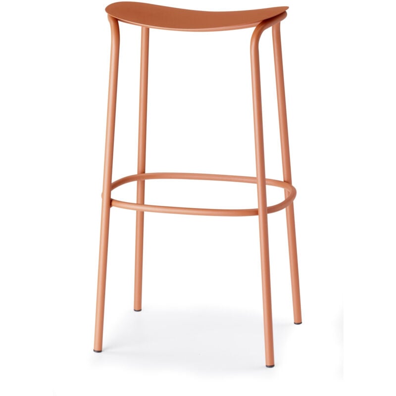 Tabouret design, Tabouret design indoor / outdoor Trick - 75 cm Terracotta en Metal Scab design