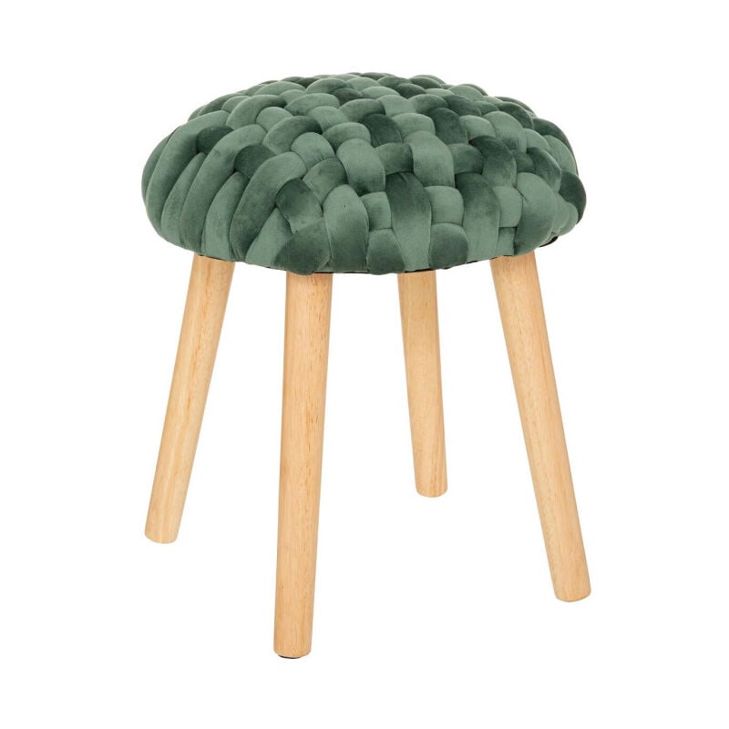 Tabouret Design 'Tricot' 43cm Vert Jade