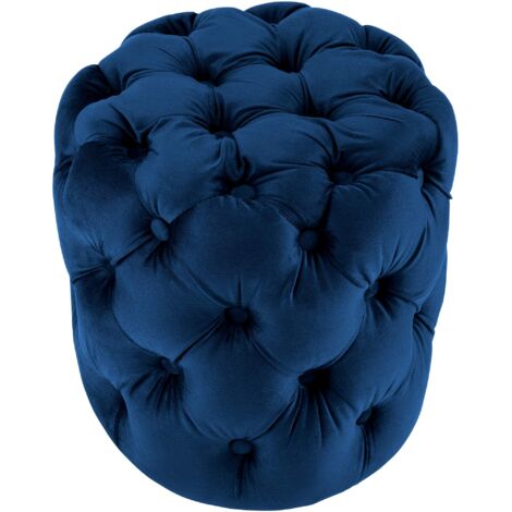 Tabouret Drancy Velours Bleu M