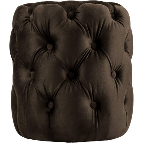 Tabouret Drancy Velours Marron foncé M