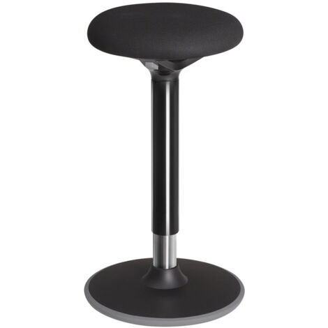 Tabouret dynamique tabouret assis debout siège de travail rotatif à 360° ergonomique hauteur réglable 50-70 cm sans assemblage noir