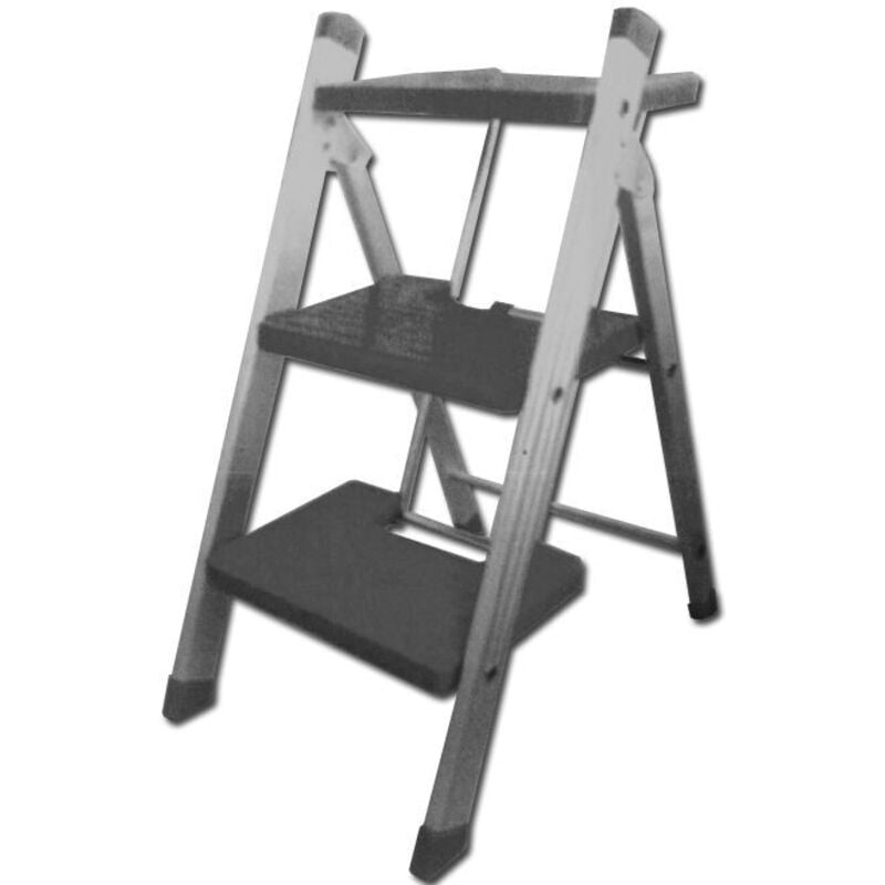 Fplus - Tabouret échelle en aluminium renforcé Sifer 3 marches larges EN131 05002